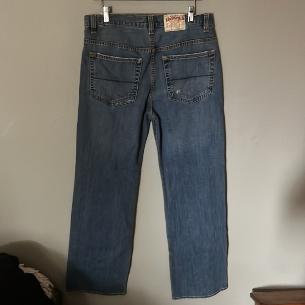 AEROPOSTALE DISTRESSED BLUE JEANS 32 x 30” straight leg - Picture 12 of 14